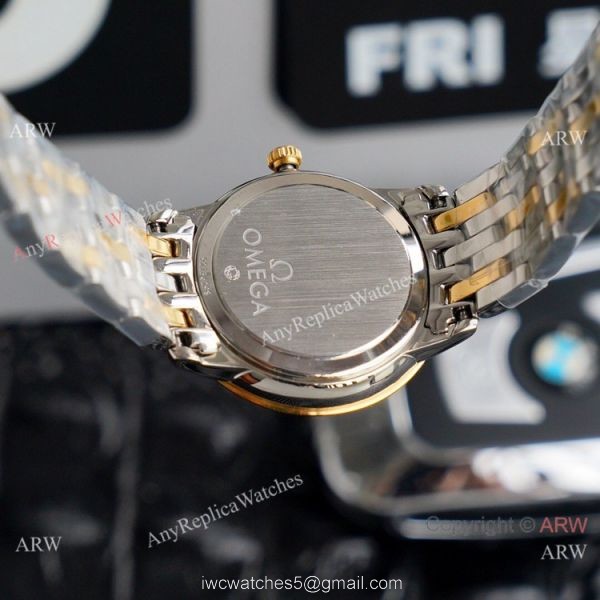 AAA Replica Omega Lady De Ville Watches 2-Tone Sapphire Crystal 6