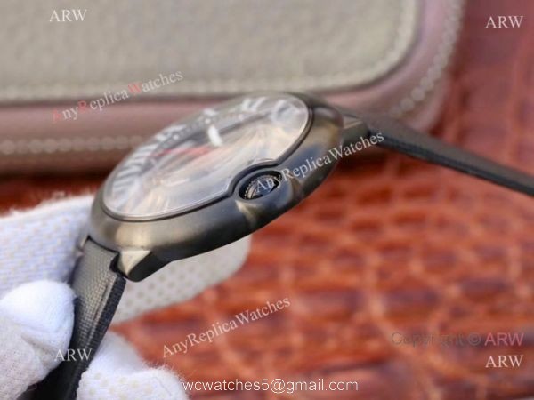 Swiss Copy Cartier Ballon Bleu De 1847MC Black PVD Watch Mens 6