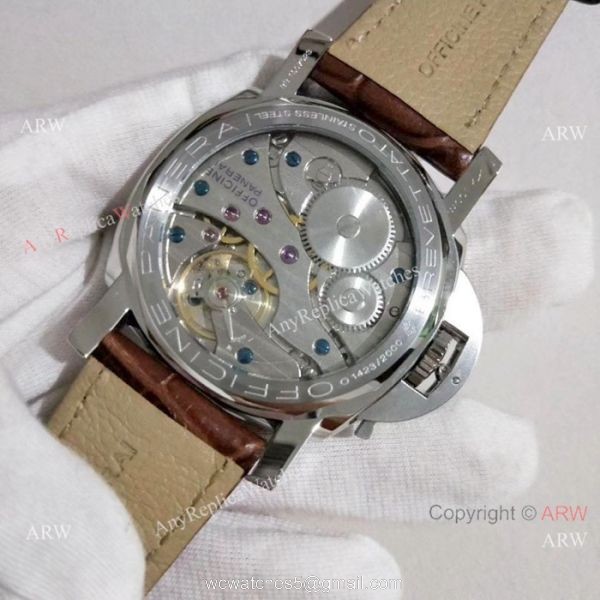 Copy Panerai PAM 368 Luminor 8 Days Black dial Watch Officine Panerai AAA watch 6