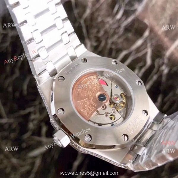 Fake Audemars Piguet Royal Oak Diamond Watches Stainless Steel Silver Dial 44mm 6