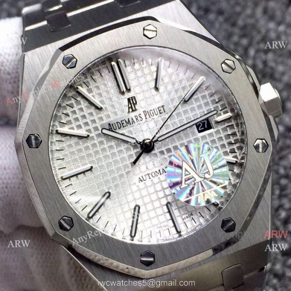 AAA Quality Audemars Piguet Royal Oak Stainless Steel Watches Silver Dial 6