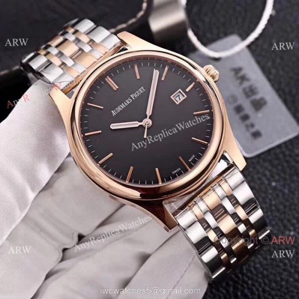 High Quality Audemars Piguet Two Tone Rose Gold White Face Watch 6