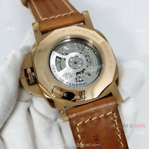 Best Replica Panerai Luminor Submersible ROSE GOLD Black Dial Watch PAM 671 6