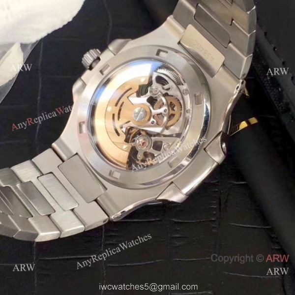 New Copy Patek Philippe Nautilus Stainless Steel Hollow Watches 6