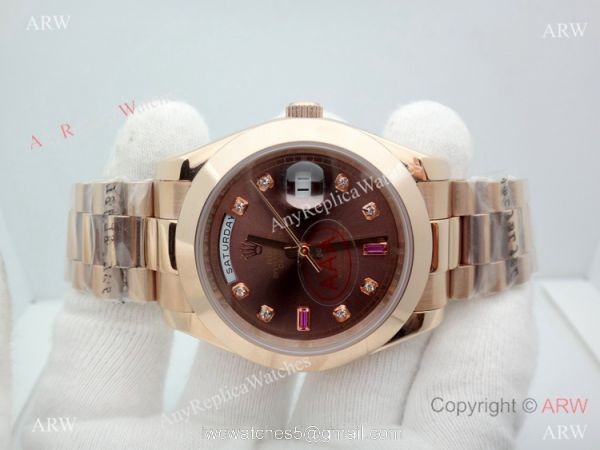 Replica Rolex Presidential Diamond Day-Date 40mm Watches Yellow Gold 6