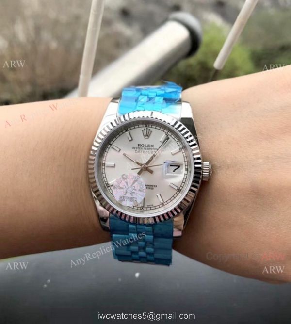 Replica Rolex Datejust 36MM Stainless Steel Jubilee Silver Dial Watches 6