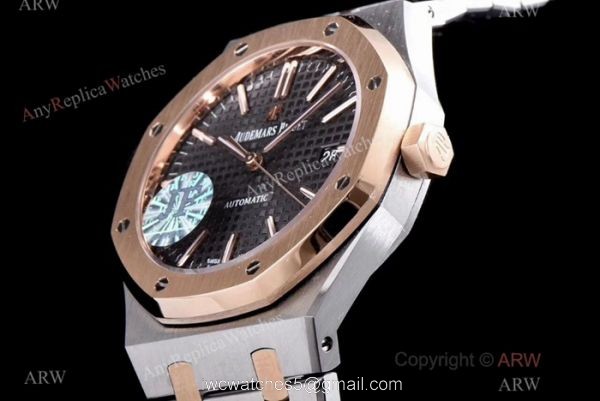 JF Replica Audemars Piguet Royal Oak 3120 Movement Watch Two Tone Rose Gold 6
