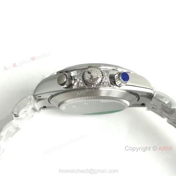 EX Factory Swiss Rolex Rainbow Daytona Replica Watch SS Black Face 6