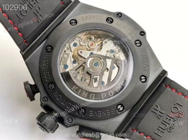 Swiss 7750 Replica Hublot F1 Replica King Power Black Case Watch Sapphire Crystal 6