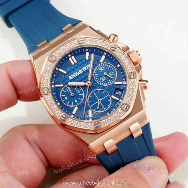 Copy Audemars Piguet Royal Oak Offshore Lady Watches Rose Gold Diamond 6