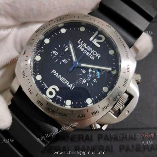 Paneria Luminor Regatta Limited Edition Watch SS Black Dial PAM308 6
