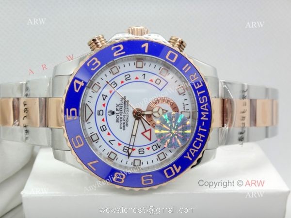 New Upgraded Rolex Yacht-Master ll 7750 Watch Benz Hand Two Tone Rose Gold 44mm 6