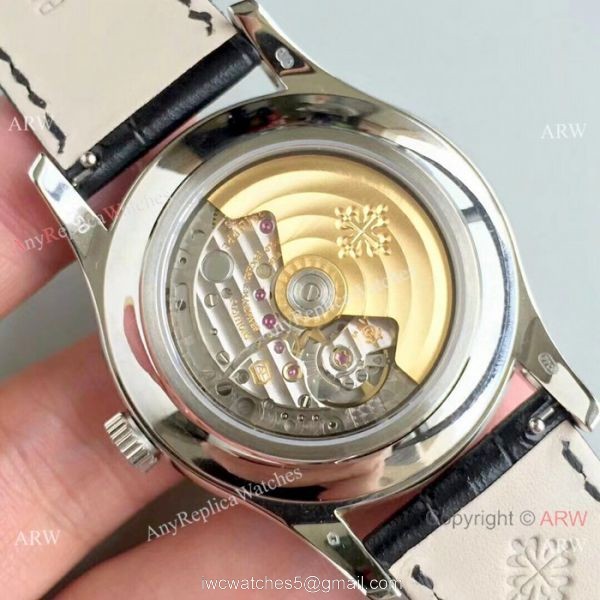 (KM)Replica Patek Philippe Complications Annual Calendar Swiss Watch SS Blue Dial 6