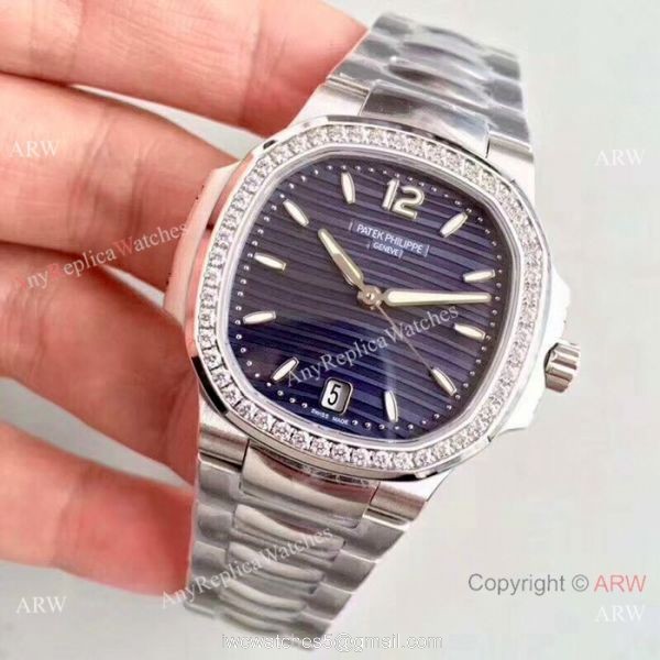 (PPF)Swiss Replica Patek Philippe 7118 Ladies Nautilus Watch Diamond bezel 6