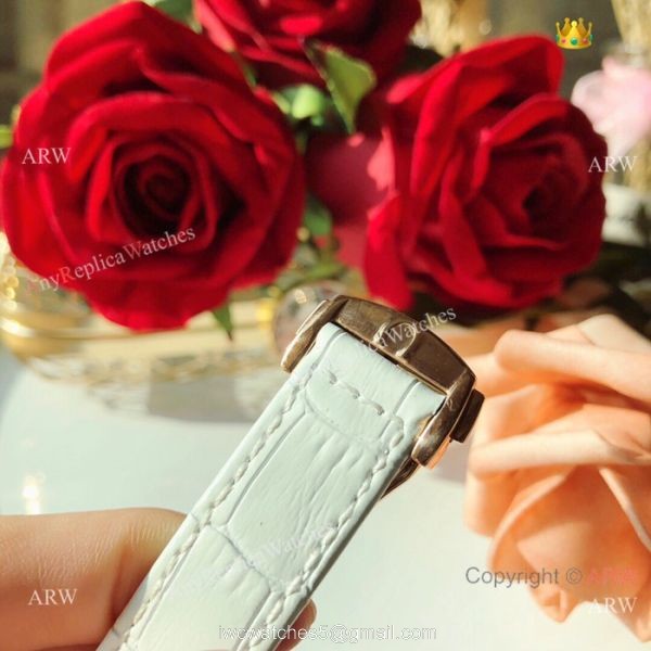 Omega ladymatic Diamond Watches New Replica Omega Watch White Face Rose Gold 6
