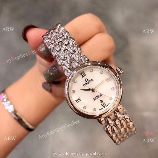 Replica Omega De Ville Dewdrop ladies Watch Stainless Steel 6