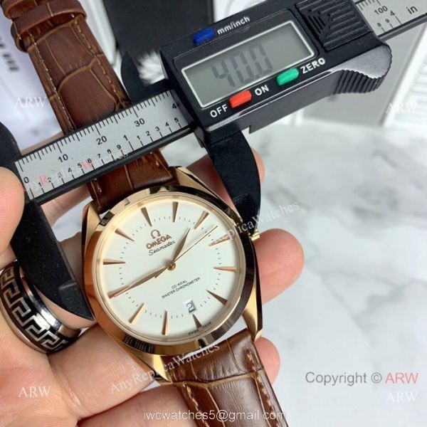 Fake Omega Seamaster Aqua Terra Omega Watch White Face 40mm 6