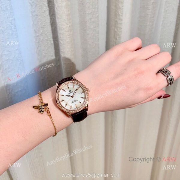 Omega DeVille Co-Axial Cscapement 34mm Watches Rose Gold Case 6