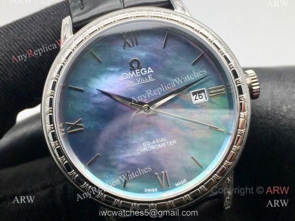 SWISS Replica Omega De Ville Mens Watch Mother of Pearl Face 6