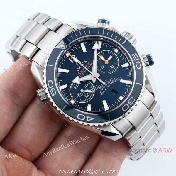 Omega Seamaster Planet Ocean 600m Stainless Steel BLUE Dial Watch Swiss 9300 Replica 6