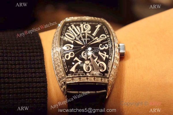 Franck Muller Cintree Curvex Special Edition Replica Watches Diamond Bezel 6