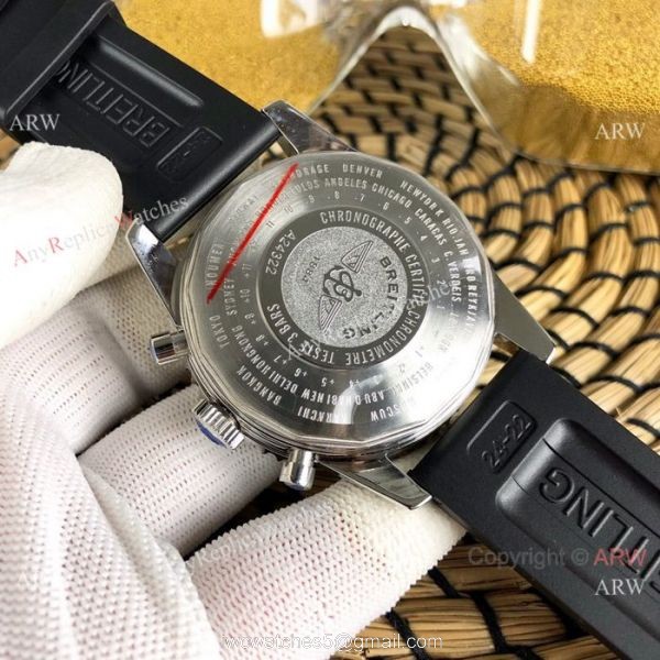 Breitling Navitimer Rubber Strap Edition Speciale Replica Watches White Face 6