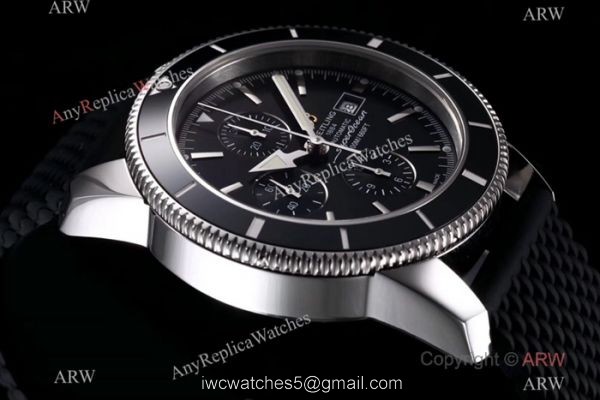 Swiss Copy Breitling Superocean Heritage Asia 7750 Watch SS Black Face 6