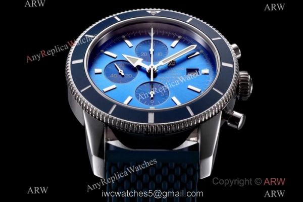 Swiss Replica Breitling Superocean Heritage Blue Watch 7750 Movement 6