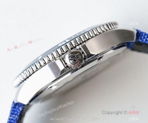 Swiss Copy Breitling Superocean II Sapphire Glass Watch Silver Case Blue Face 6