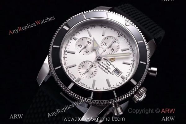 Swiss Grade Breitling Superocean Heritage Copy Watch SS White Dial 6