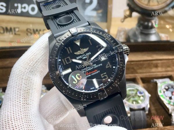 Swiss Quality Replica Breitling Watch Avenger II Seawolf SS Case Arabic Markers 6