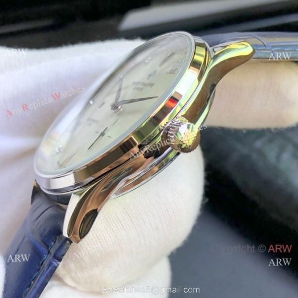 Patek Philippe Calatrava Replica Watches Gold Case 42mm 6