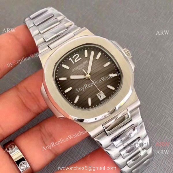 New Replica Patek Philippe Nautilus Mens Watch Stainless Steel Brown Dial 6