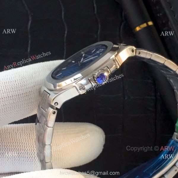 Fake Patek Philippe Nautilus Womens Watches SS Black Face QUARTZ 6