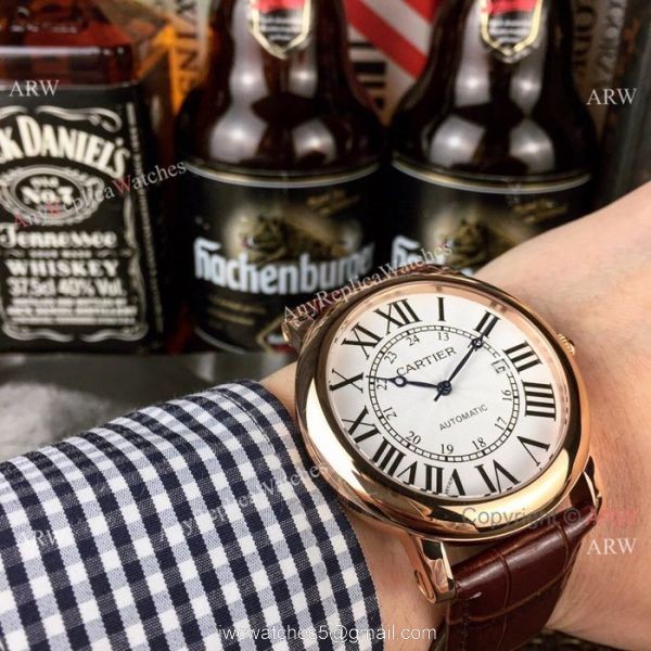 New Replica Cartier Ronde Solo Watches Rose Gold Automatic Movement 6