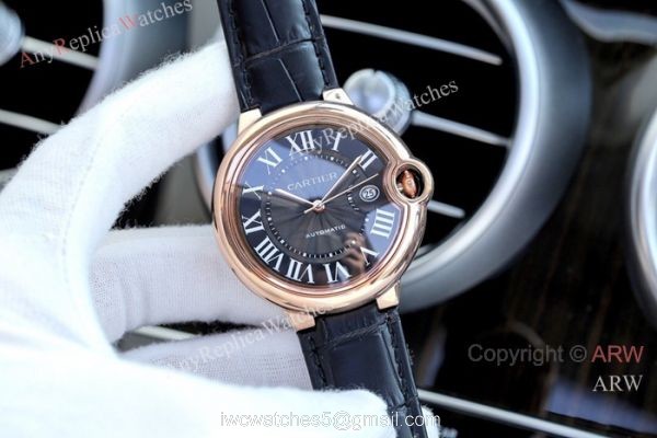 Fake Cartier Ballon Bleu Brown Dial 41mm Watches Swiss Quality 6