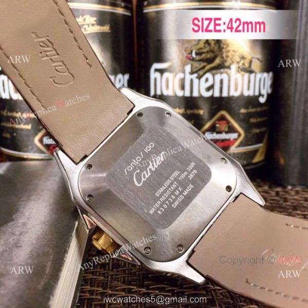 Cartier Santos 100th Anniversary Rose Gold Replica watch for Sale 6