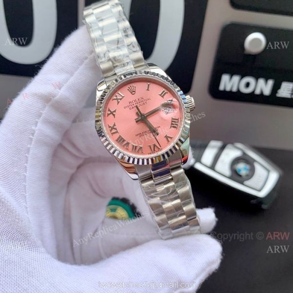 Swiss Replica Presidential Rolex Datejust 28mm Watch White MOP Dial Gold President 6