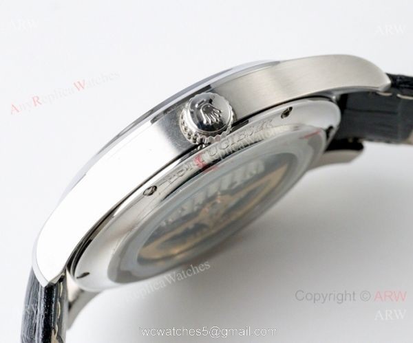 Swiss 8217 Rolex Datejust Moonphase replica Watch White Dial Gold Sticks 6