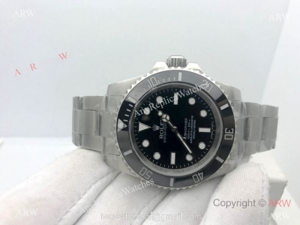 NEW UPGRADED Rolex Submariner NO DATE watch Stainless Steel Black Face 6