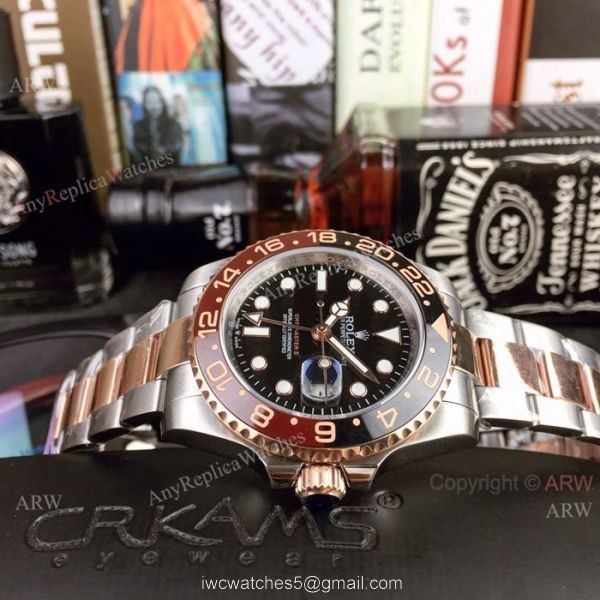 UR Factory Copy Rolex GMT 2018 &8216;Root Beer Watch Two Tone Rose Gold 6