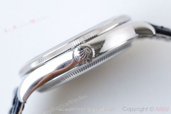 Swiss 3132 Rolex Geneve Cellini Time SS White Dial Watch 6