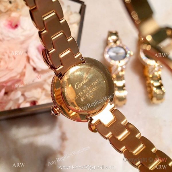 Swiss Quality Cartier Sapphire glass Yellow Gold Watch 33mm 6