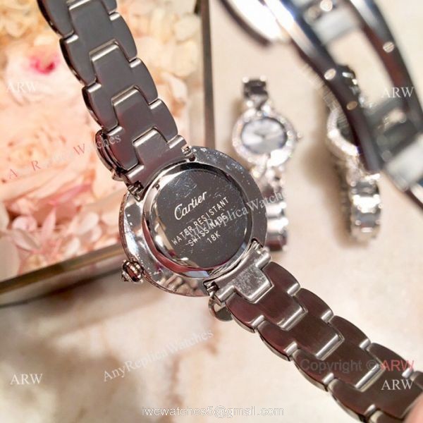 Copy Cartier Women Watch Stainless Steel Sapphire glass Swiss Quality 6