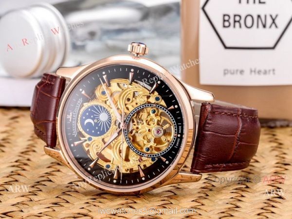 Copy Jaeger-Lecoultre Skeleton Moonphase Watches 43mm 6