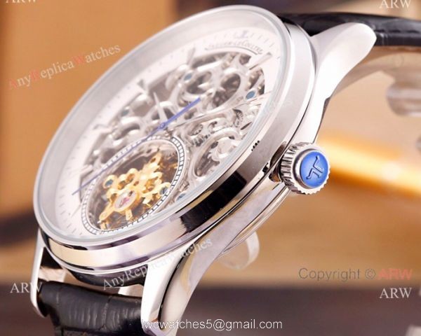 Fake Jaeger-LeCoultre Master Ultra Thin Tourbillon Watches SS Skeleton Dial 6