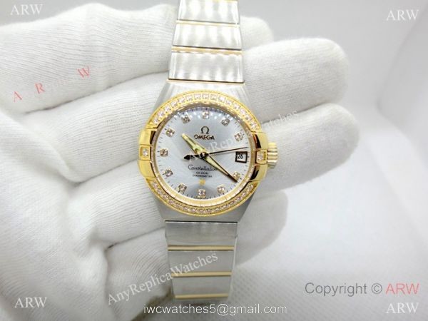 Swiss Copy Omega Constellation Women watch 2-Tone Silver Dial 6