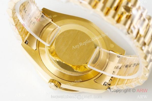 N9 Swiss Grade Rolex Day Date 2 Yellow Gold Diamond Roman Markers Watch 41mm 6