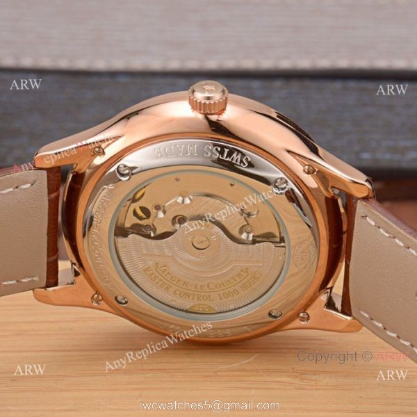 Best Copy Jaeger-LeCoultre Master Rose Gold Silver Face Watch Simple Design 6