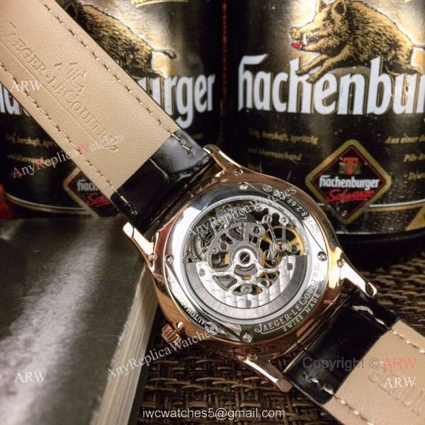 Best Quality Replica Jaeger-LeCoultre Skeleton Rose Gold Men Watch 6